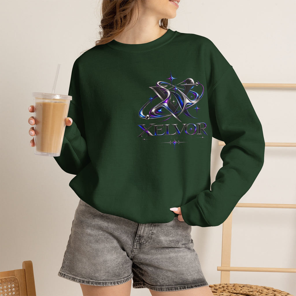 Sweat-shirt à col rond Xelvor - Pull graphique Cosmic Emblem