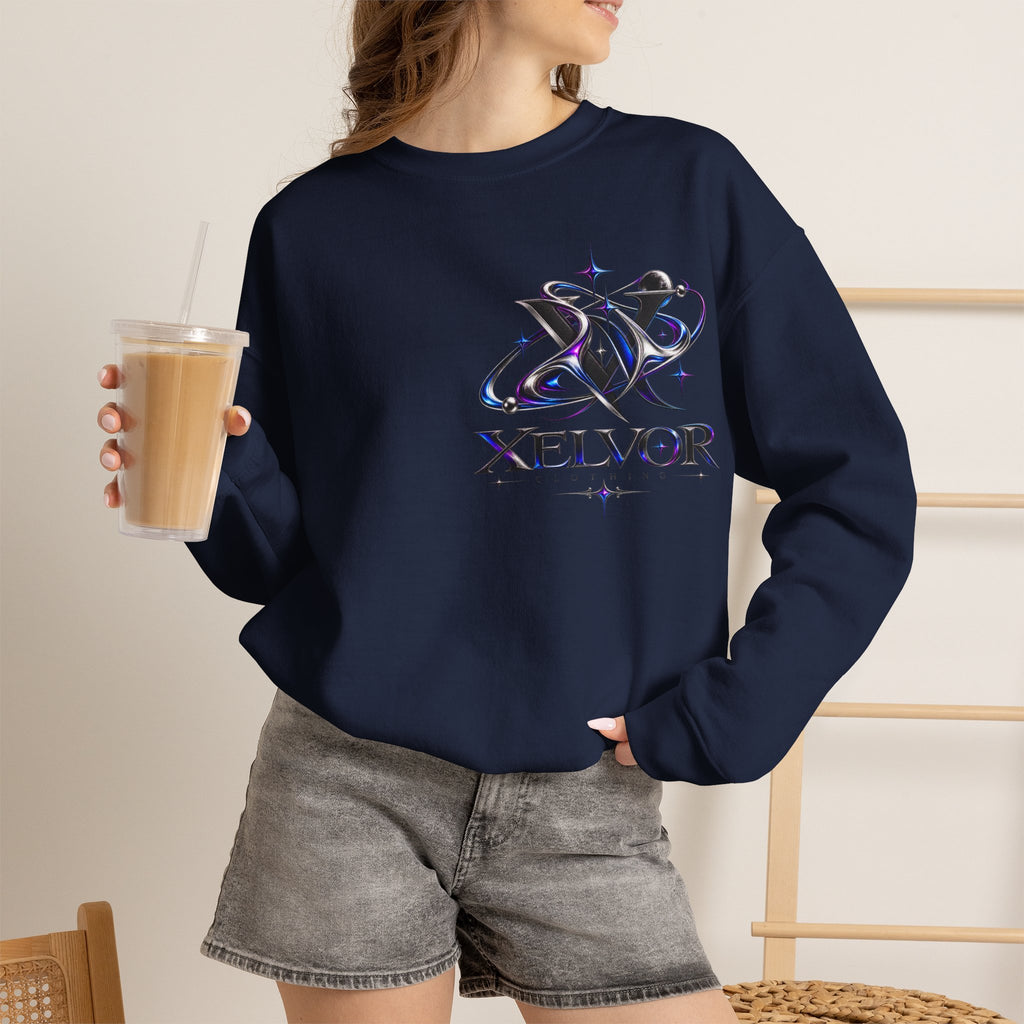 Sweat-shirt à col rond Xelvor - Pull graphique Cosmic Emblem