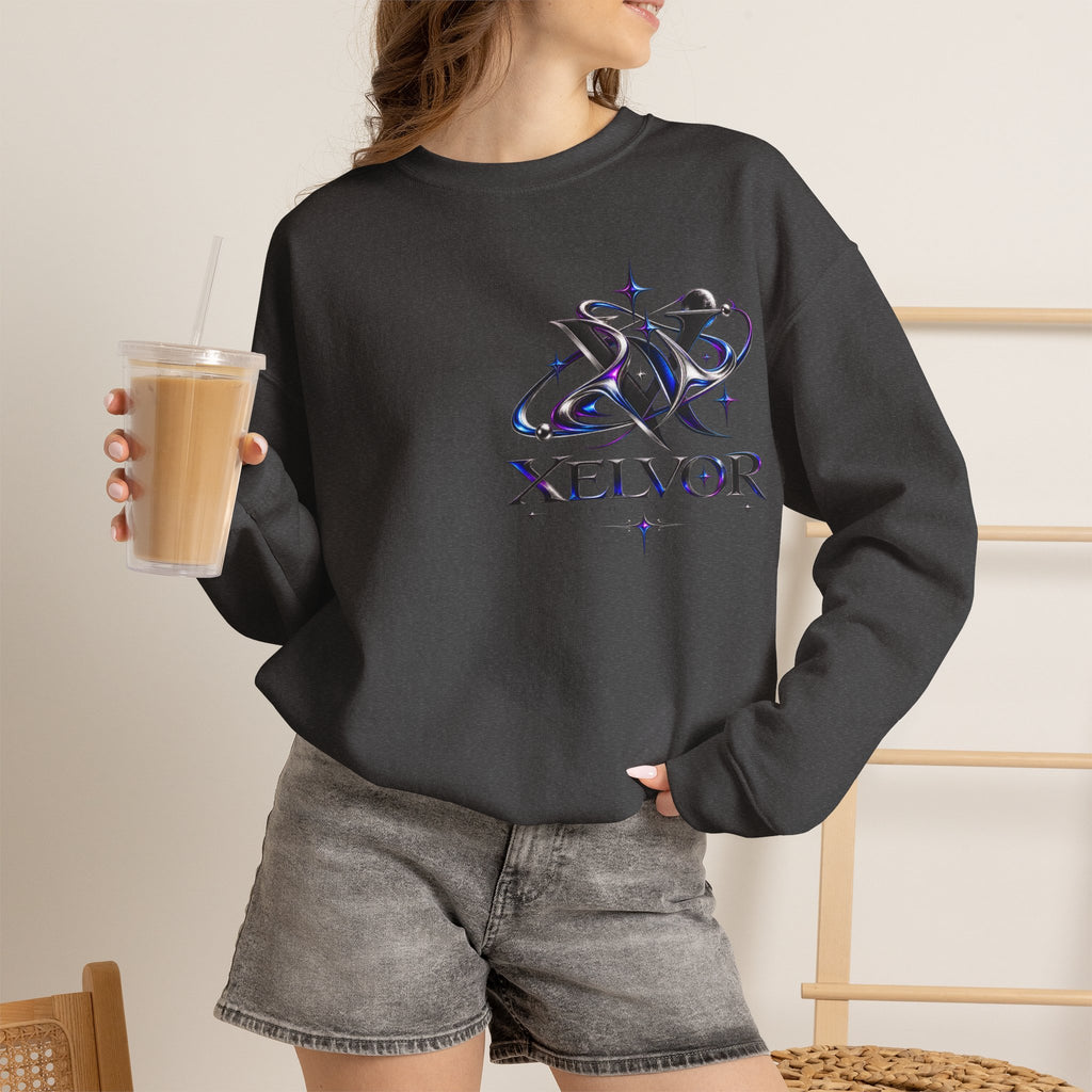 Sweat-shirt à col rond Xelvor - Pull graphique Cosmic Emblem